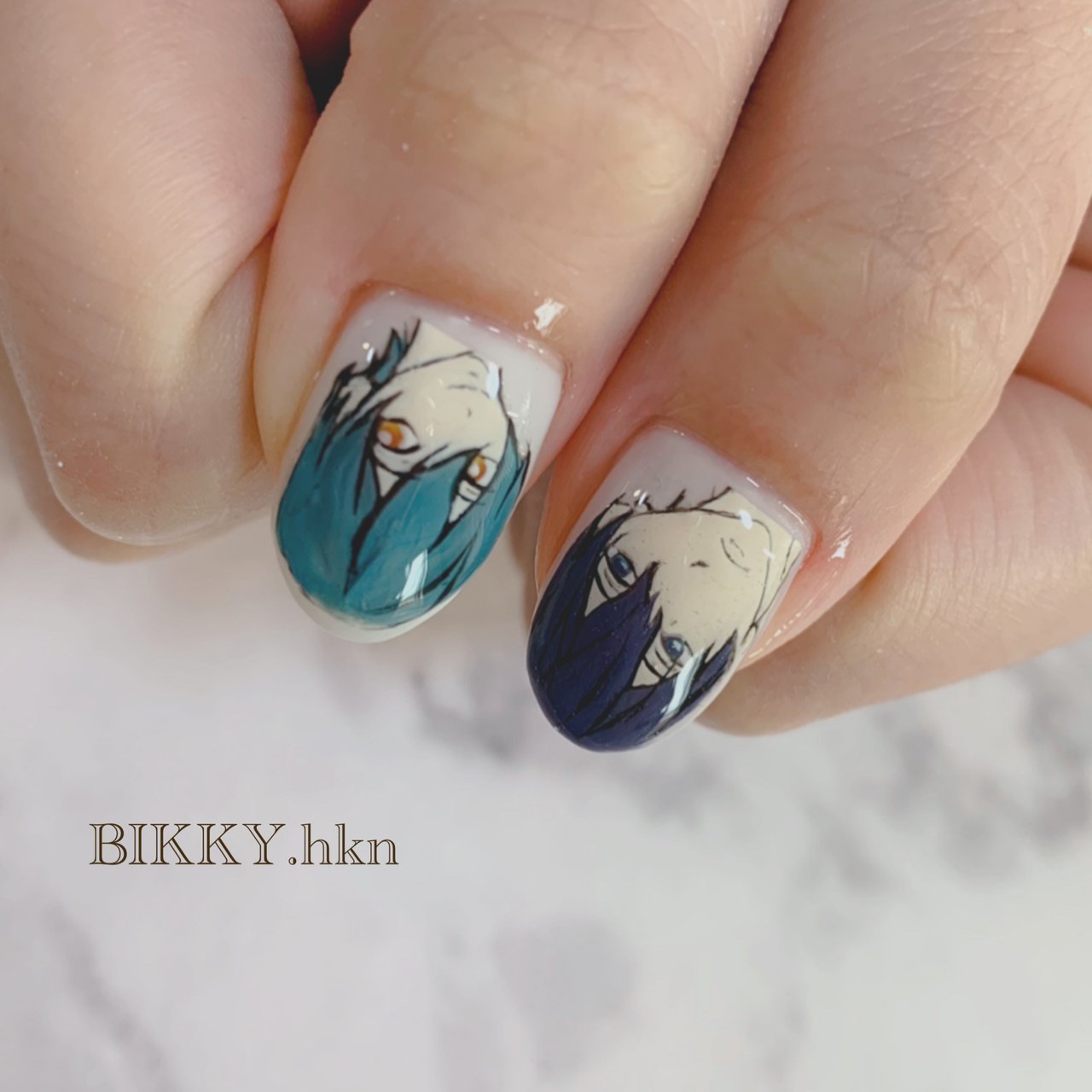 夏 オールシーズン 海 ハンド ワンカラー Nail Salon Bikky彦根店のネイルデザイン No ネイルブック