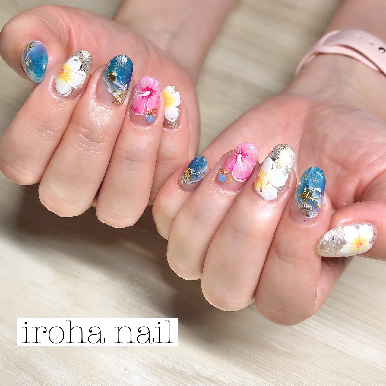 夏/旅行/海/リゾート/ハンド - iroha_nail.neのネイルデザイン[No