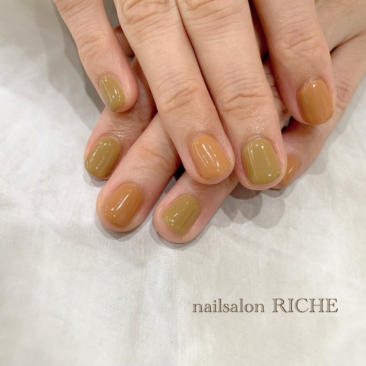 秋 オールシーズン ハンド シンプル ワンカラー Nailsalon Richeのネイルデザイン No ネイルブック