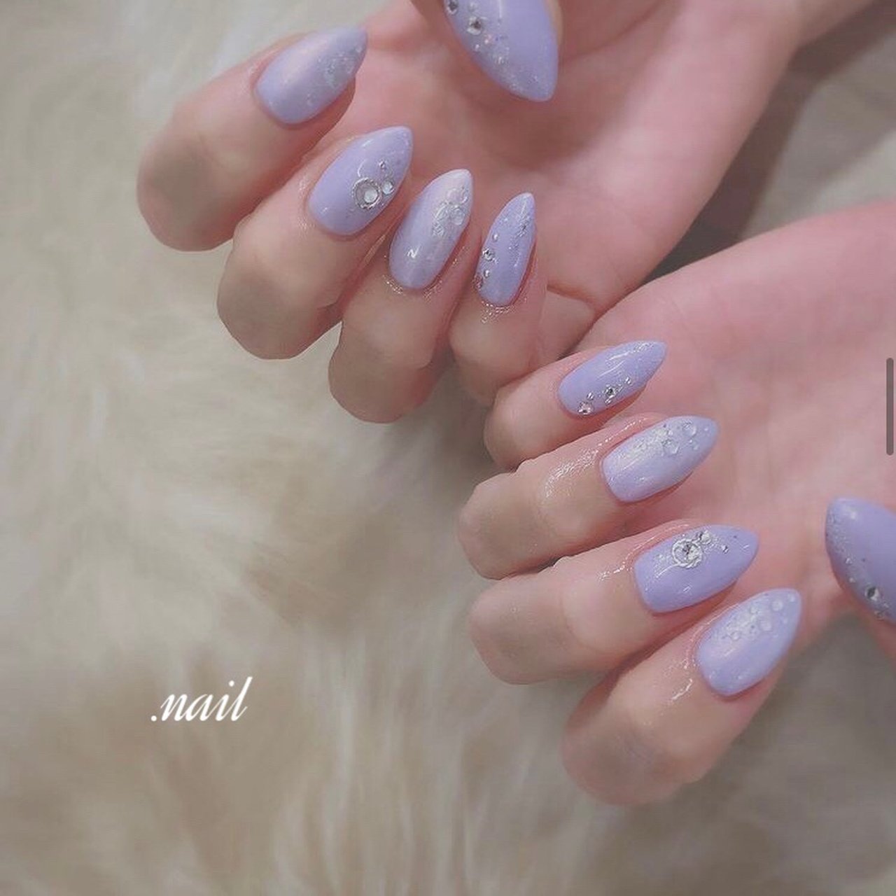 夏/ハンド/水滴/ロング/パープル - dotnailのネイルデザイン[No