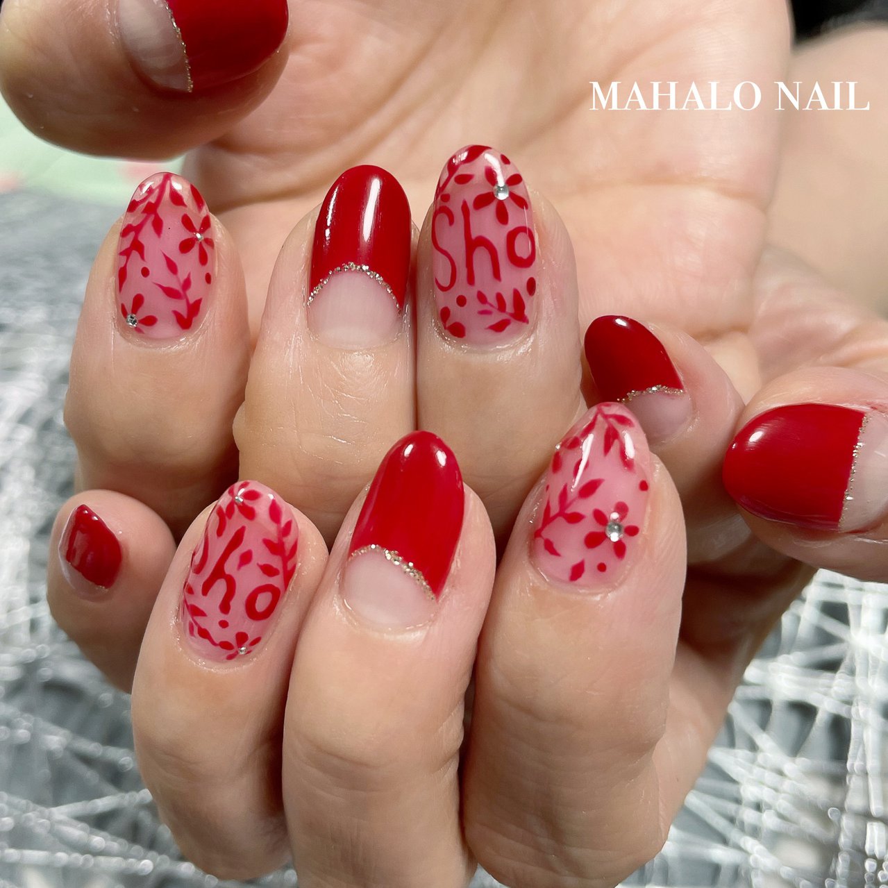 レッド Mahalo Nailのネイルデザイン No ネイルブック