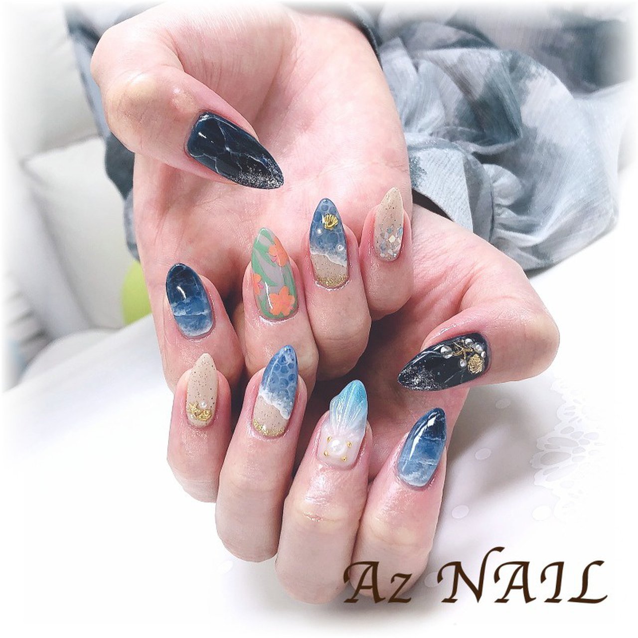 夏/海/リゾート/ライブ/ハンド - Az NAIL ゆき*のネイル 夏/海/リゾート/ライブ/ハンド - Az NAIL ゆき*のネイル