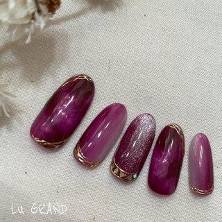 人気順 ボルドー ラメグラのネイルデザイン ネイルブック