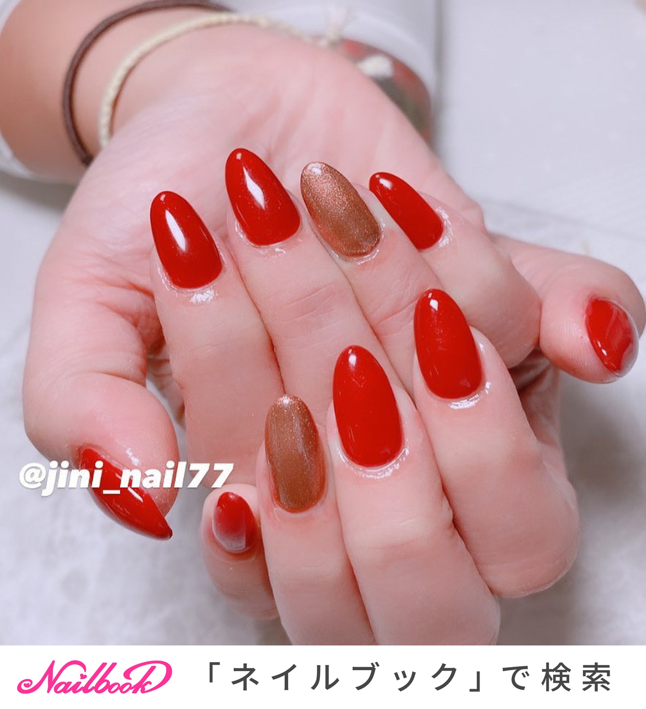 夏 レッド スカルプチュアのネイルデザイン ネイルブック