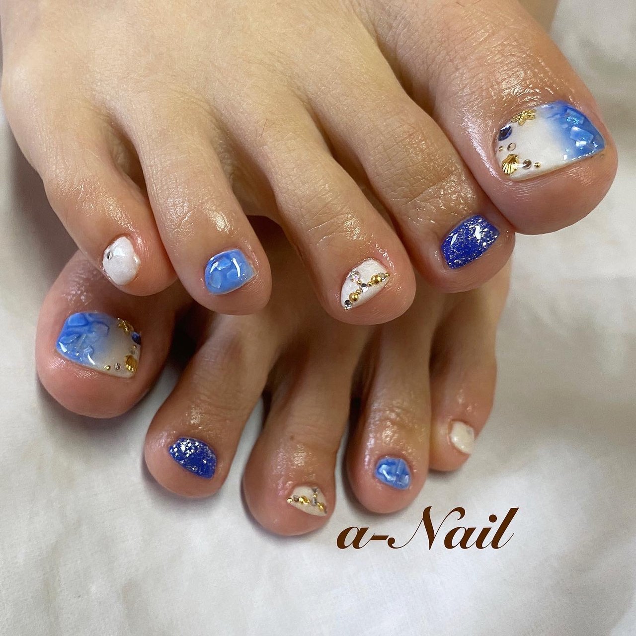 夏 海 リゾート 浴衣 フット A Nailのネイルデザイン No ネイルブック