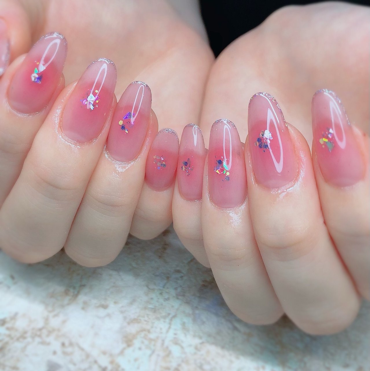 秋 ハンド チーク ロング ピンク 美月のネイルデザイン No ネイルブック