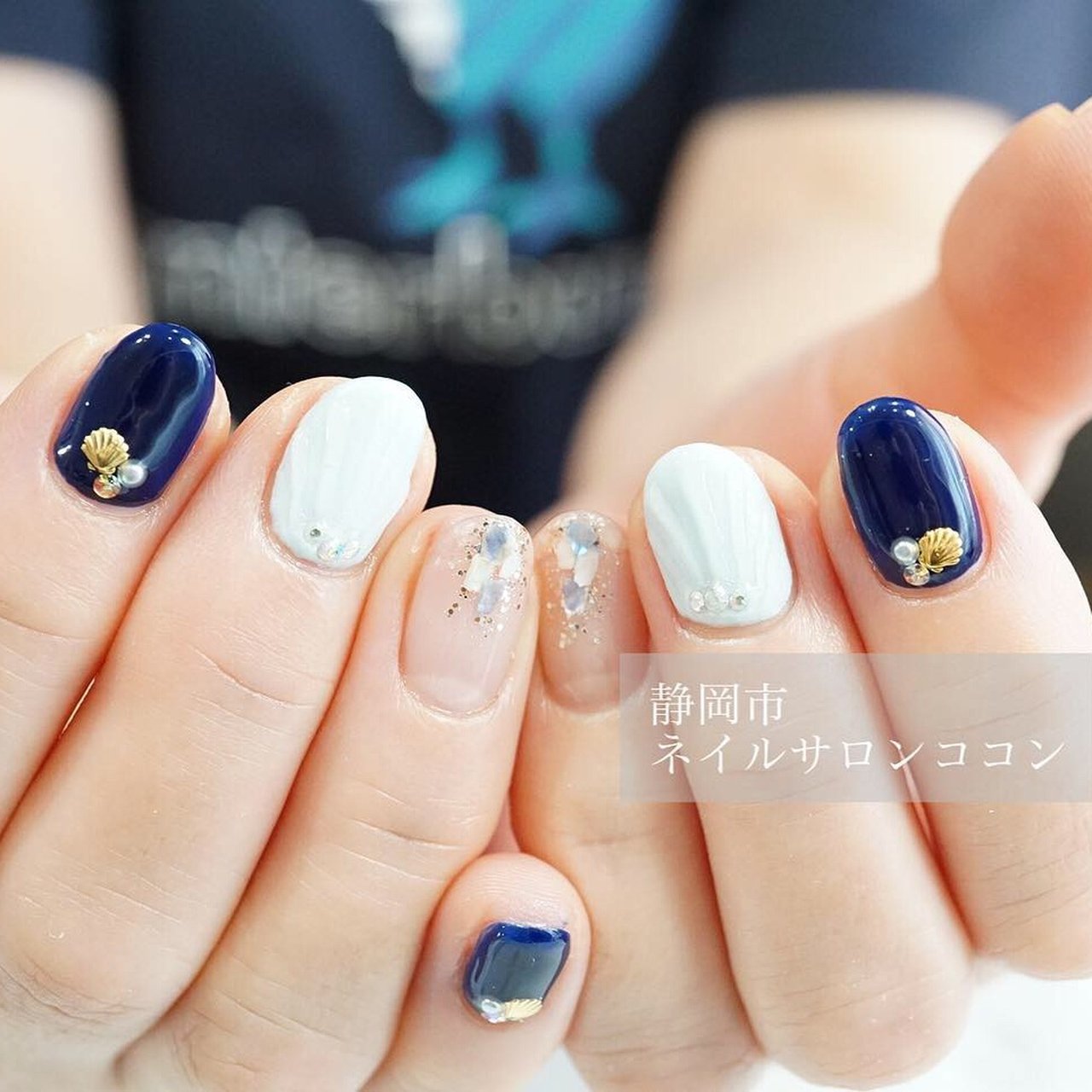 夏 ハンド シンプル ワンカラー シェル Nail Salon Cocon ネイルサロンココンのネイルデザイン No ネイルブック