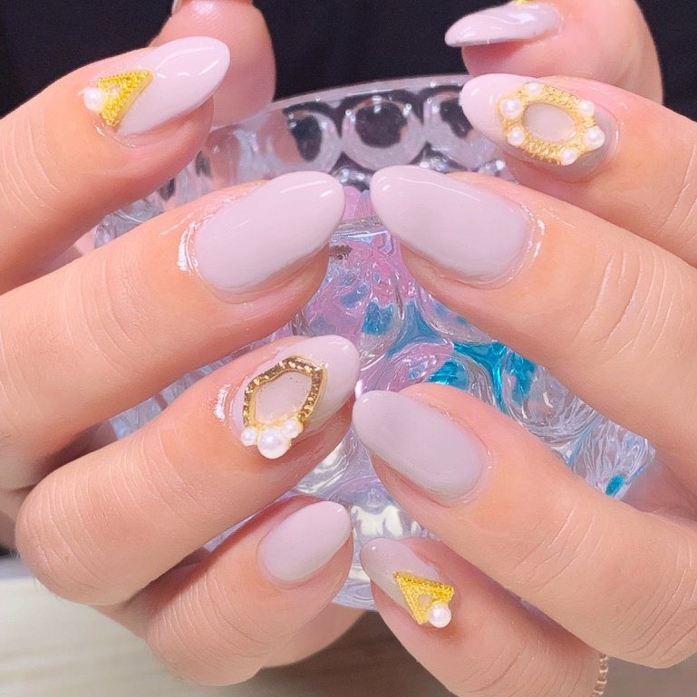 夏 秋 ハンド シンプル パール 彩爪花のネイルデザイン No ネイルブック