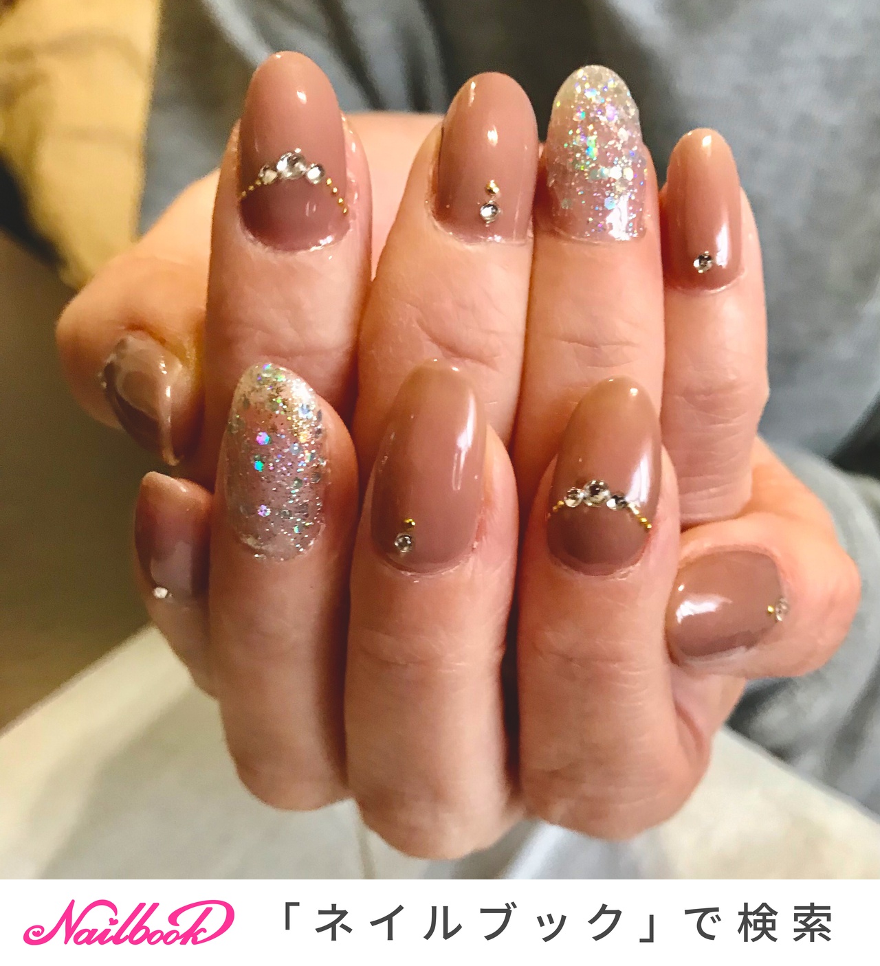 オフィス ピンク セルフネイルのネイルデザイン ネイルブック