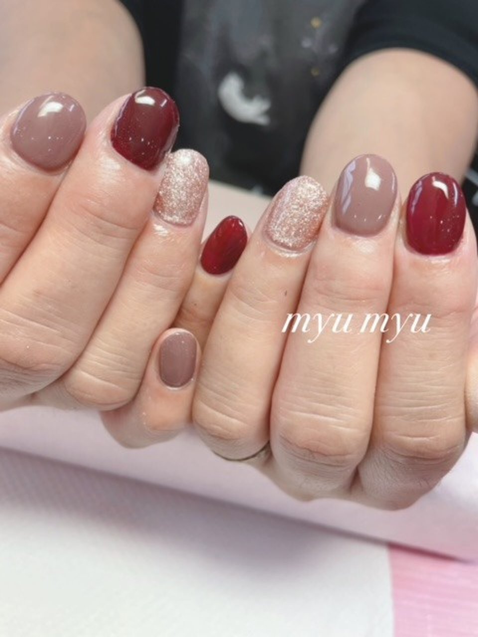 秋 シンプル ワンカラー ショート ベージュ Myu2nailのネイルデザイン No ネイルブック