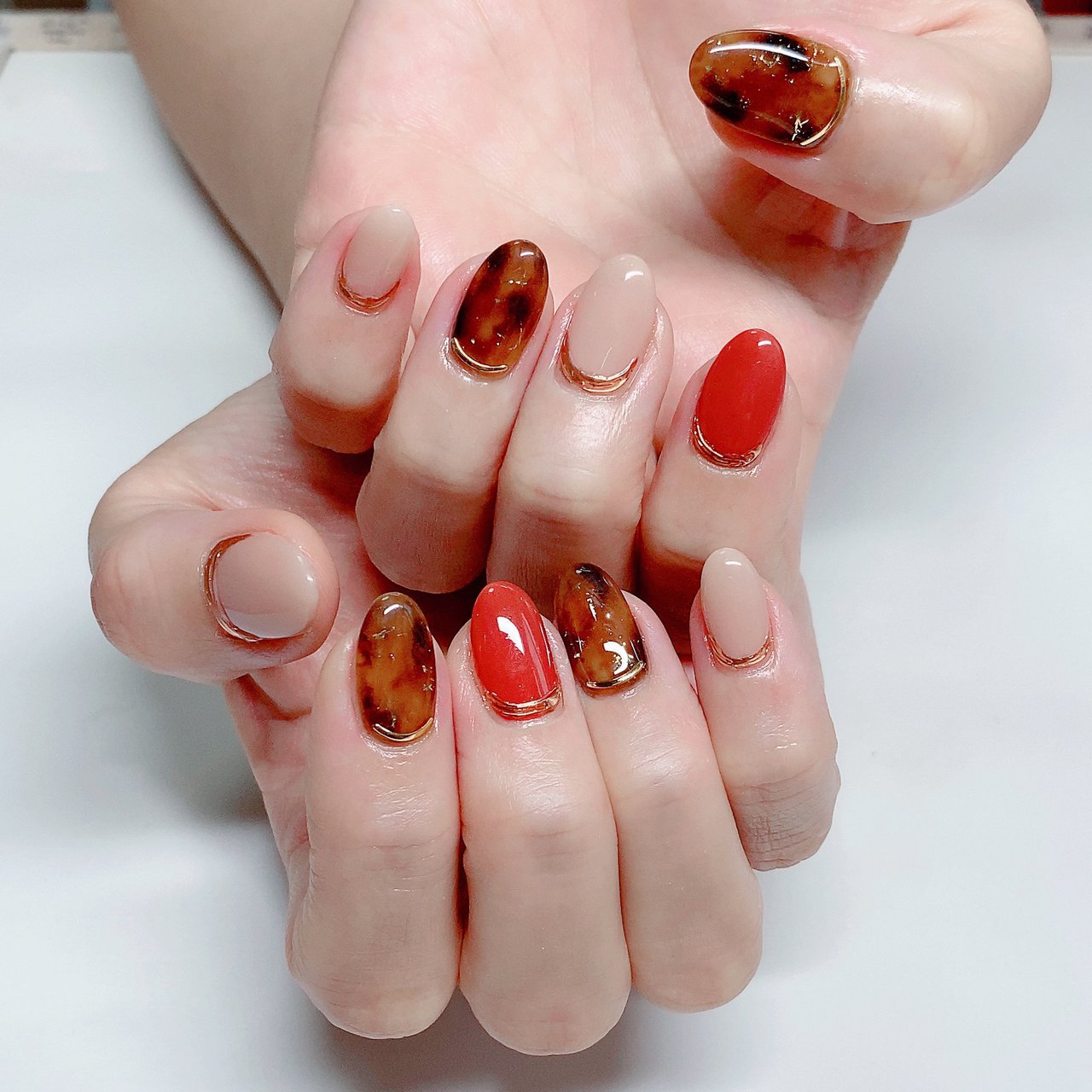 春 夏 秋 冬 べっ甲 涼子のネイルデザイン No ネイルブック