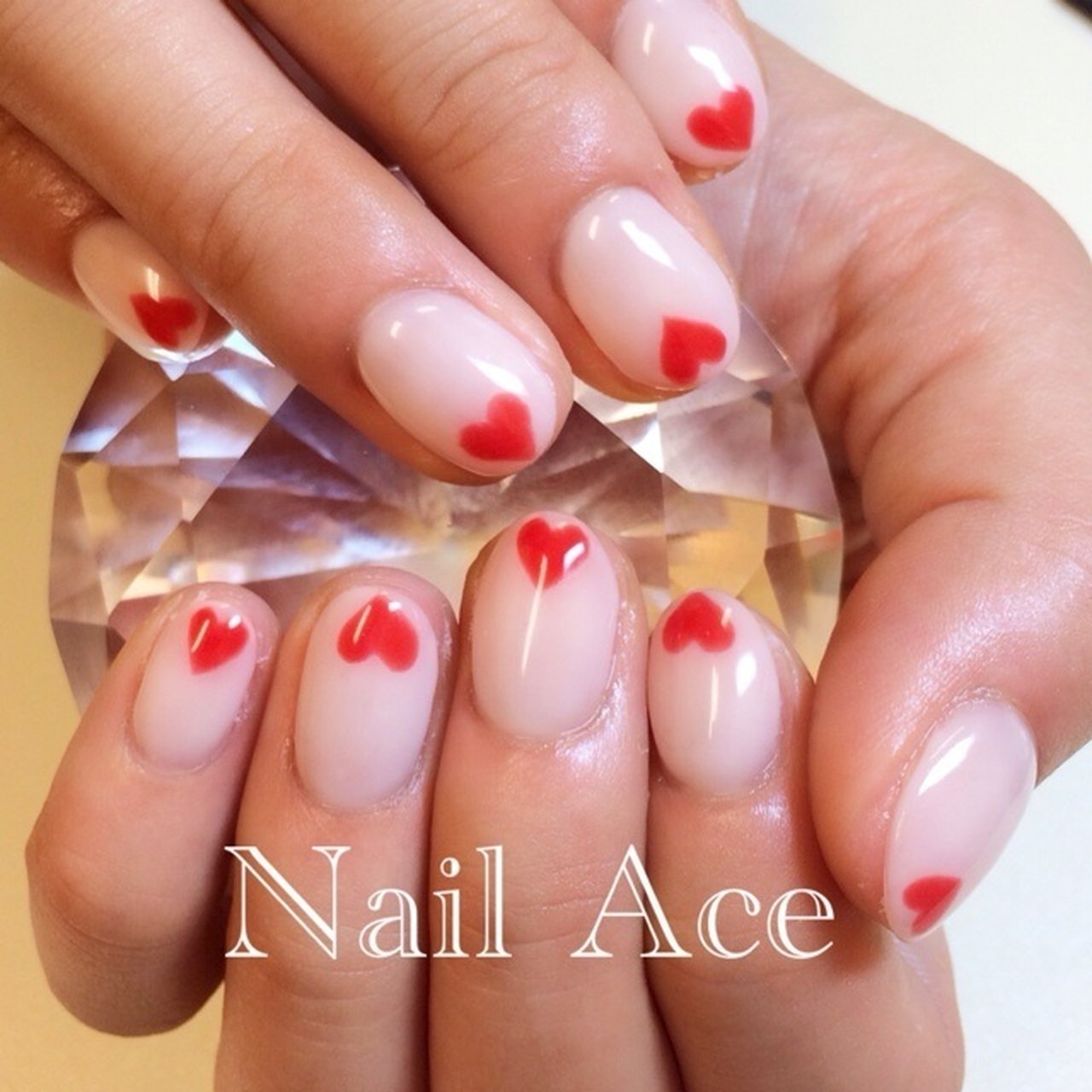 ハート ジェルネイル お客様 Nailaceのネイルデザイン No 6249 ネイルブック