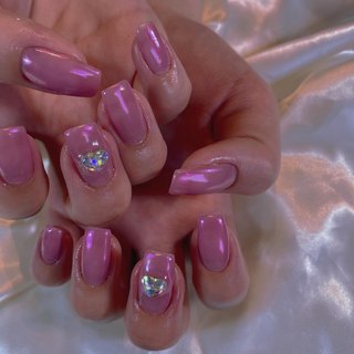 ピンクオーロラネイルのネイルデザイン ネイルブック