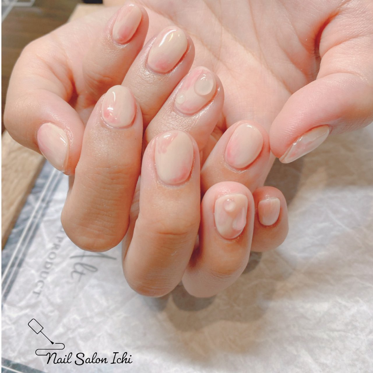 シンプル クリア ベージュ ピンク Ichiのネイルデザイン No ネイルブック