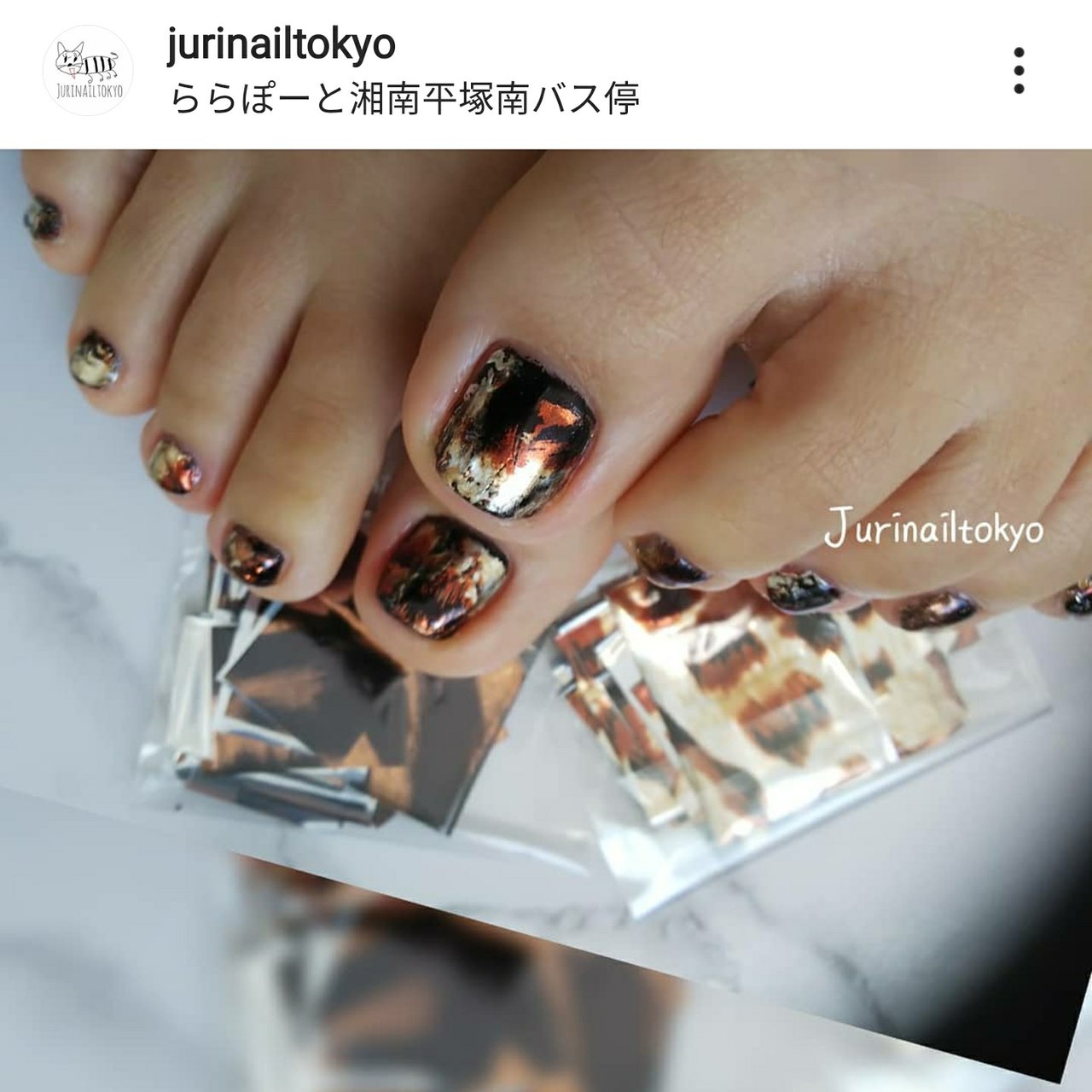 オールシーズン フット シンプル ニュアンス べっ甲 Jurinailtokyoのネイルデザイン No ネイルブック