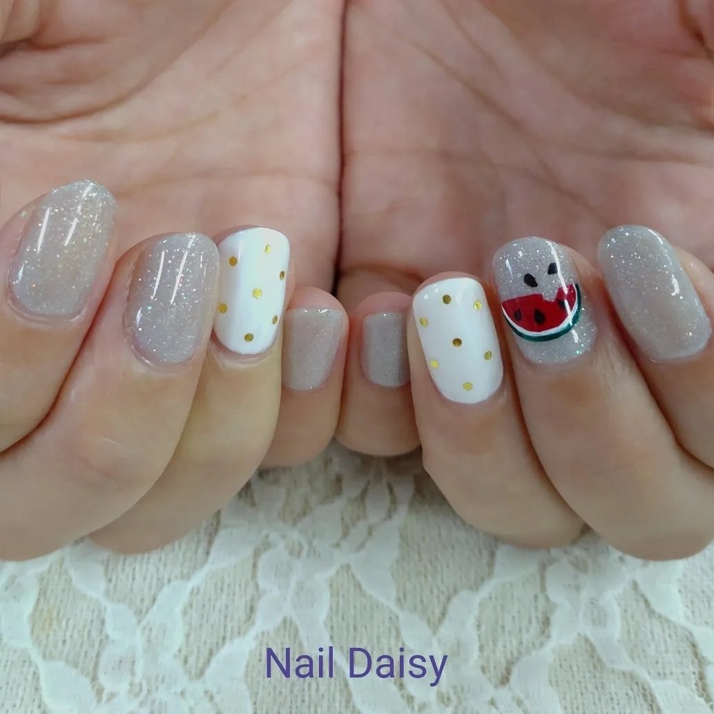 夏 秋 ハンド ワンカラー フルーツ Naildaisyのネイルデザイン No ネイルブック