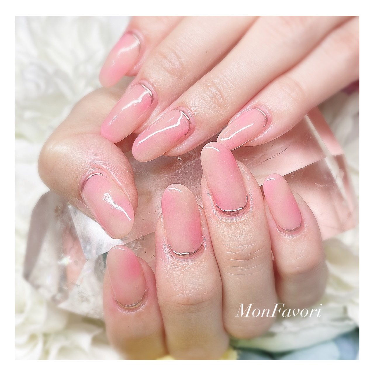 色付けネイル 桃色 色付けネイル 桃色