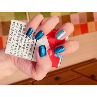 21年 新着順 ブルー マニキュア セルフネイルのネイルデザイン ネイルブック