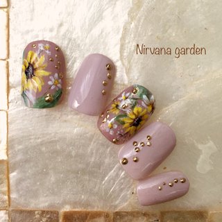 秋 冬 オールシーズン パーティー ハンド Nirvana Gardenのネイルデザイン No ネイルブック