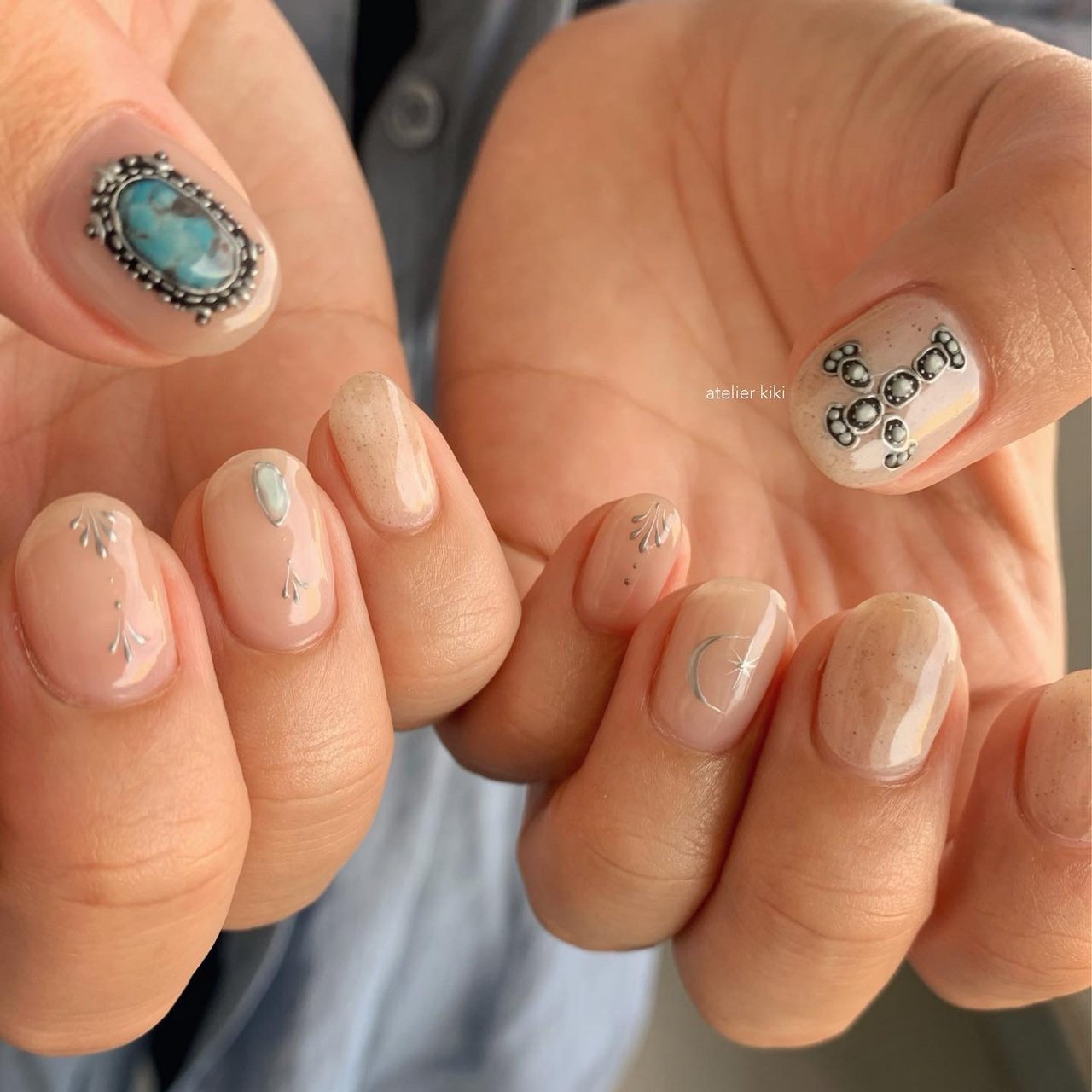 夏 秋 オールシーズン スポーツ ターコイズ Atelier Kiki アトリエキキ 千葉県柏市のネイルデザイン No ネイル ブック