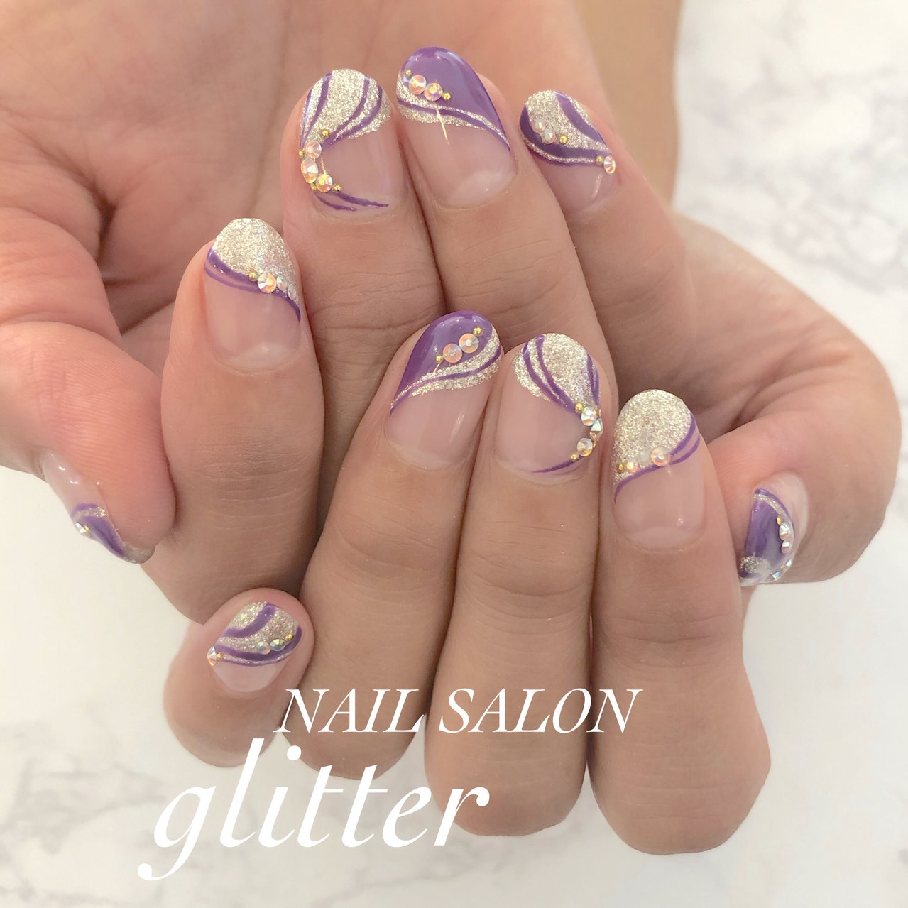 秋 冬 ブライダル パーティー ハンド 京都nail Salon Glitterのネイルデザイン No ネイルブック