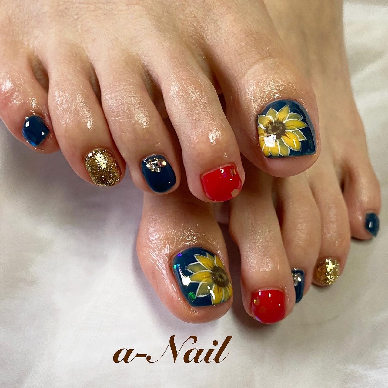 夏 海 リゾート 浴衣 フット A Nailのネイルデザイン No ネイルブック
