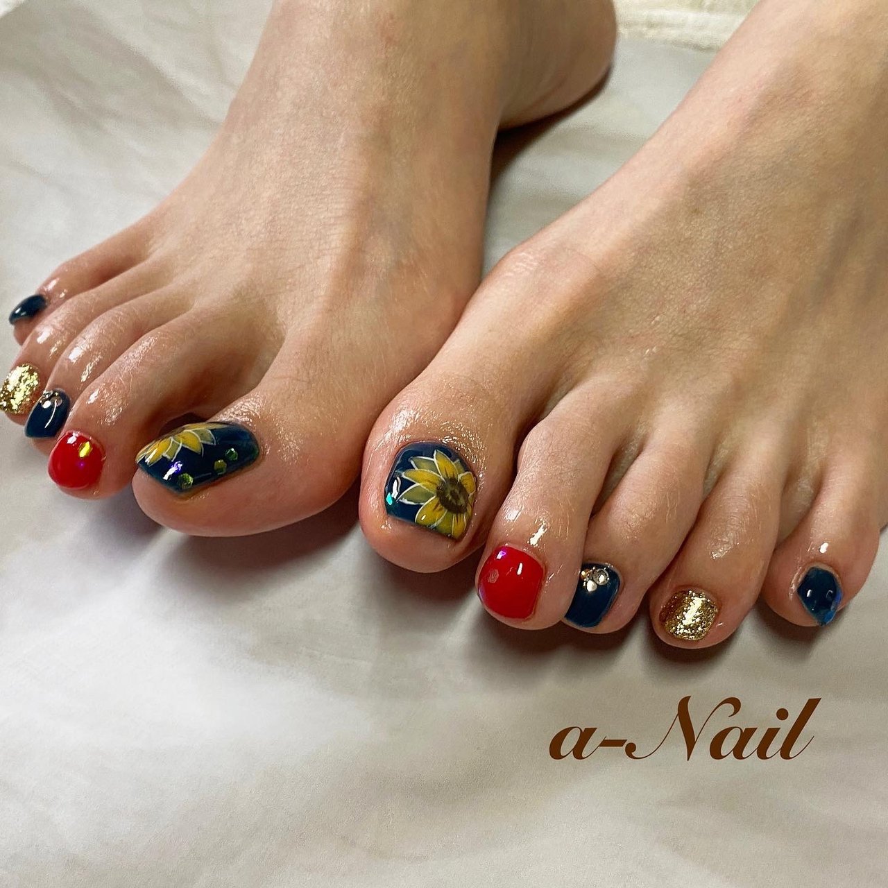 夏 海 リゾート 浴衣 フット A Nailのネイルデザイン No ネイルブック