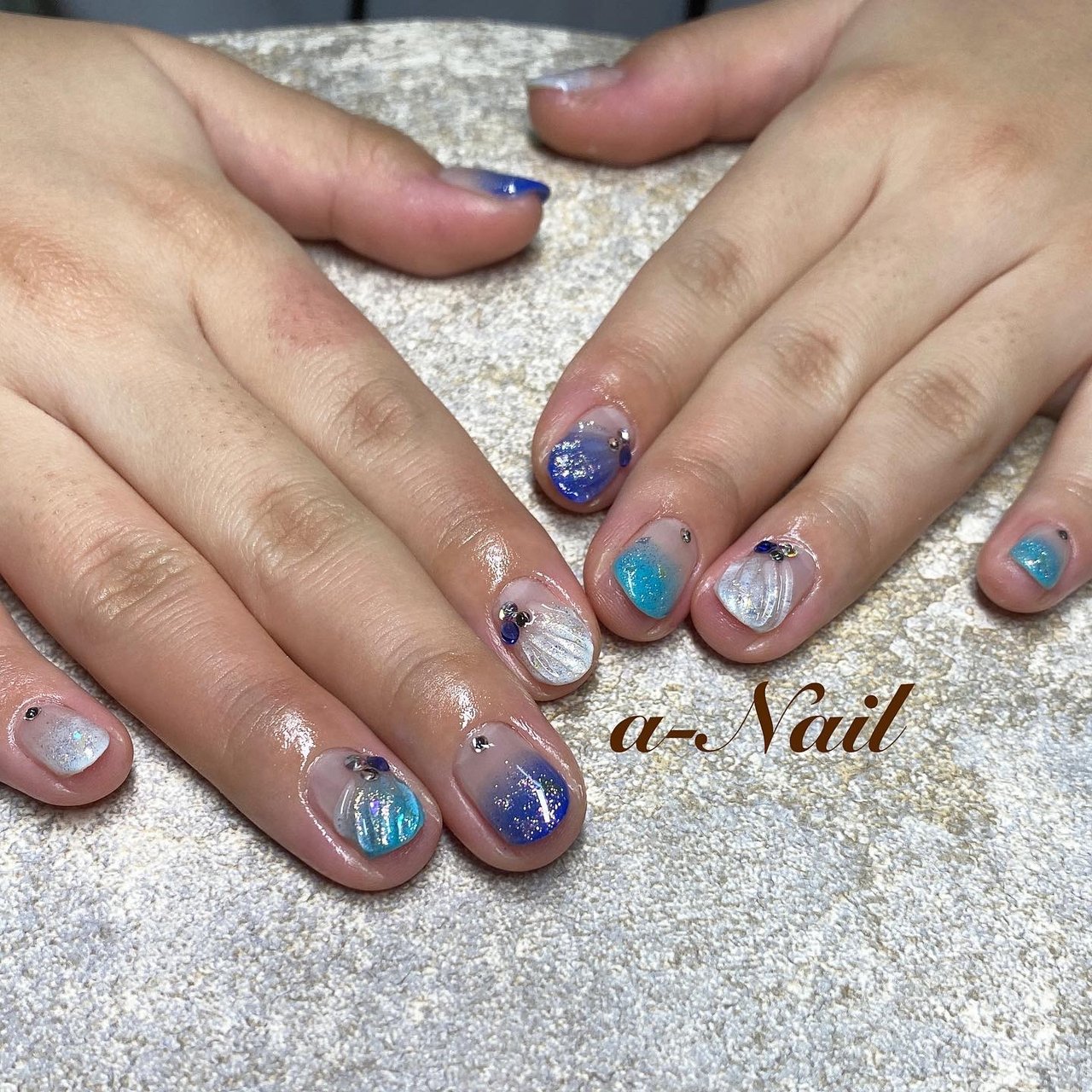 夏 海 リゾート 浴衣 ハンド A Nailのネイルデザイン No ネイルブック