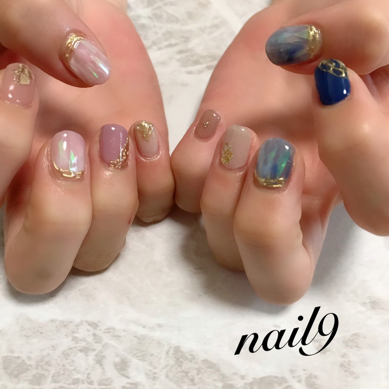 秋 オールシーズン ハンド ニュアンス ショート Nail9のネイルデザイン No ネイルブック