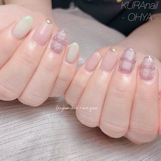 ミントグリーンネイルのネイルデザイン ネイルブック