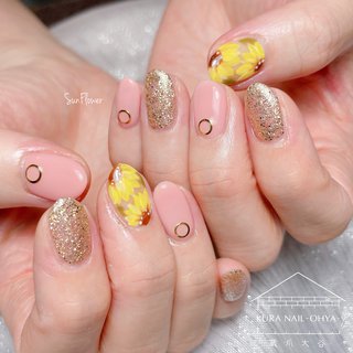 ひまわりのネイルデザイン ネイルブック