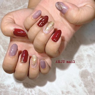 21年 新着順 オールシーズン スモーキー モーブピンクのネイルデザイン ネイルブック