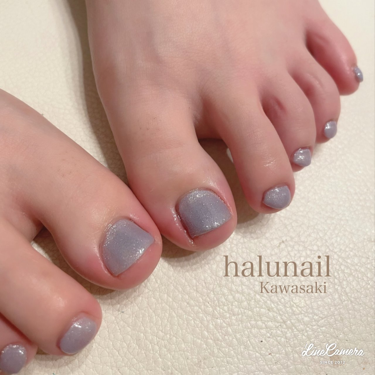 夏 リゾート フット ラメ ワンカラー Halu Nailのネイルデザイン No ネイルブック