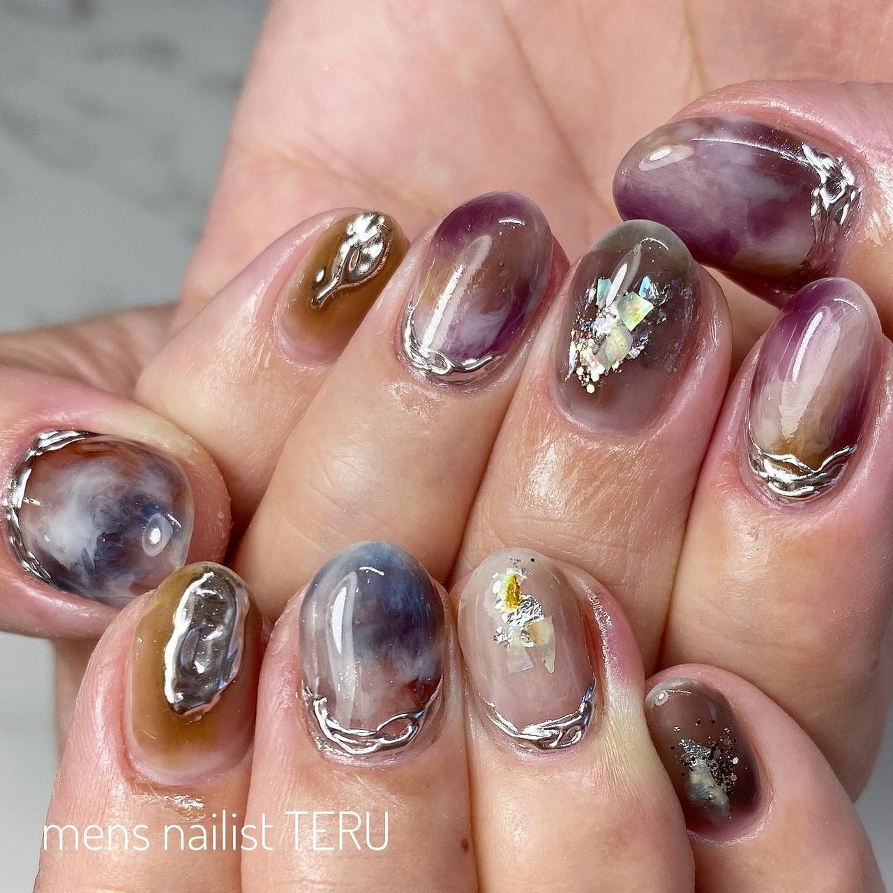 秋 冬 大阪北堀江nail Salon Eternalメンズネイリストteruのネイルデザイン No ネイルブック