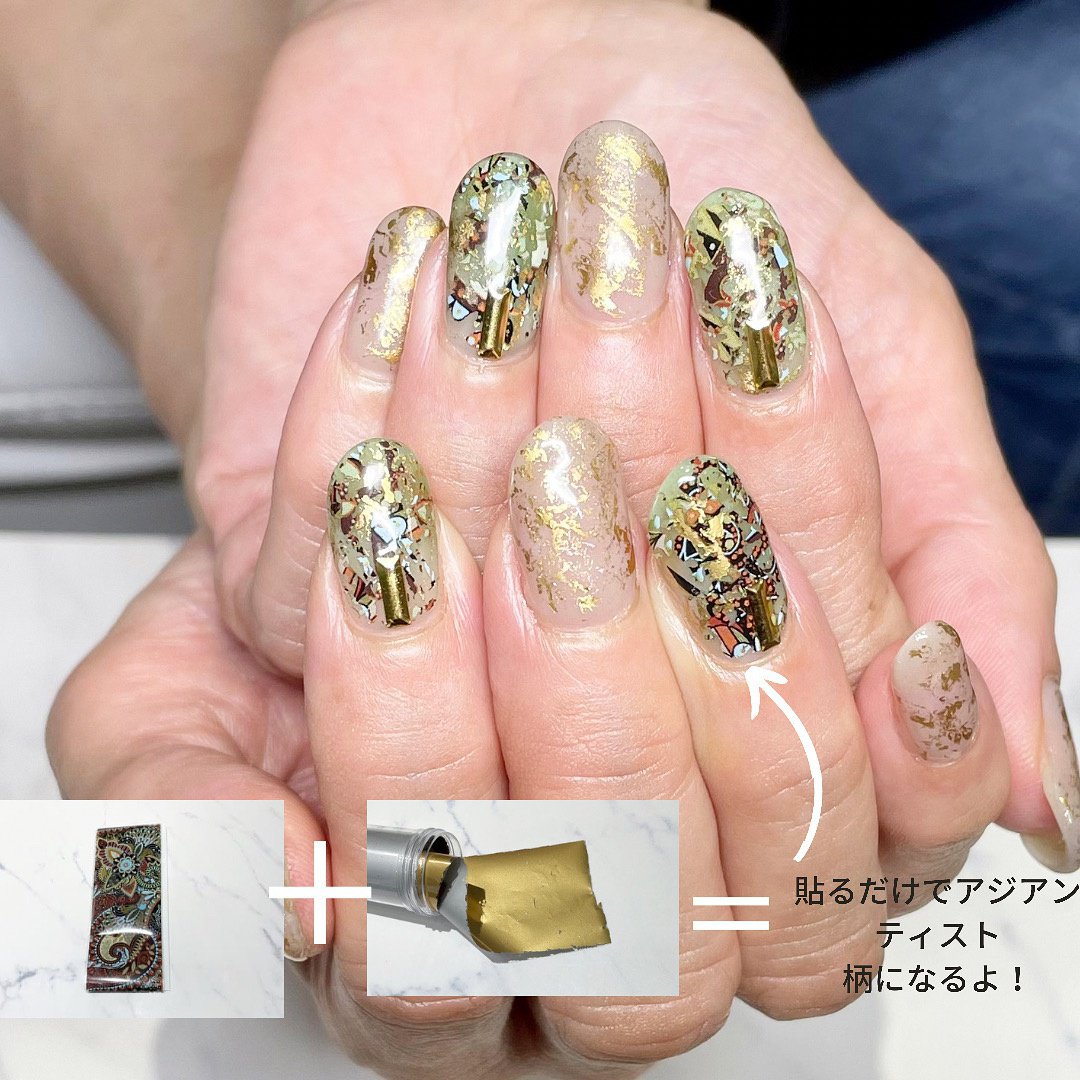 オールシーズン ハンド グリーン ジェル お客様 Vi Santeのネイルデザイン No ネイルブック