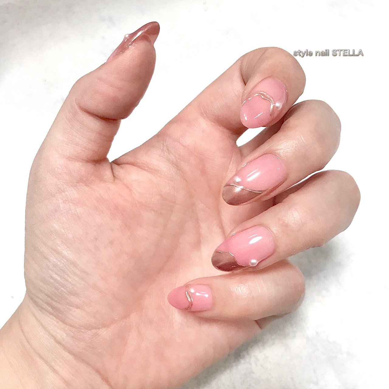 夏 オールシーズン ハンド ワンカラー パール Style Nail Stellaのネイルデザイン No ネイルブック