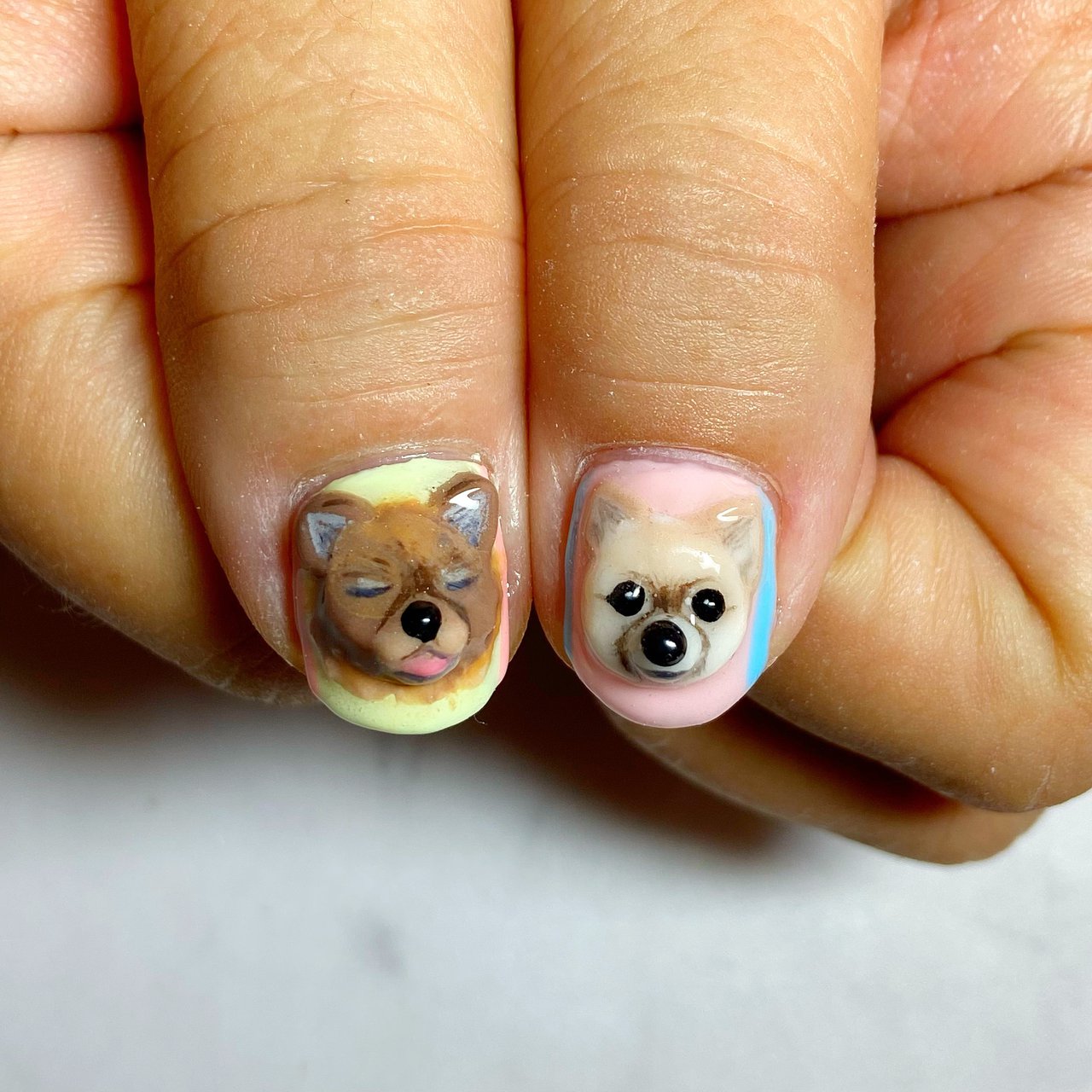 オールシーズン ハンド 3d ショート カラフル Yun のネイルデザイン No ネイルブック