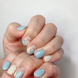 アイスブルーネイルのネイルデザイン ネイルブック