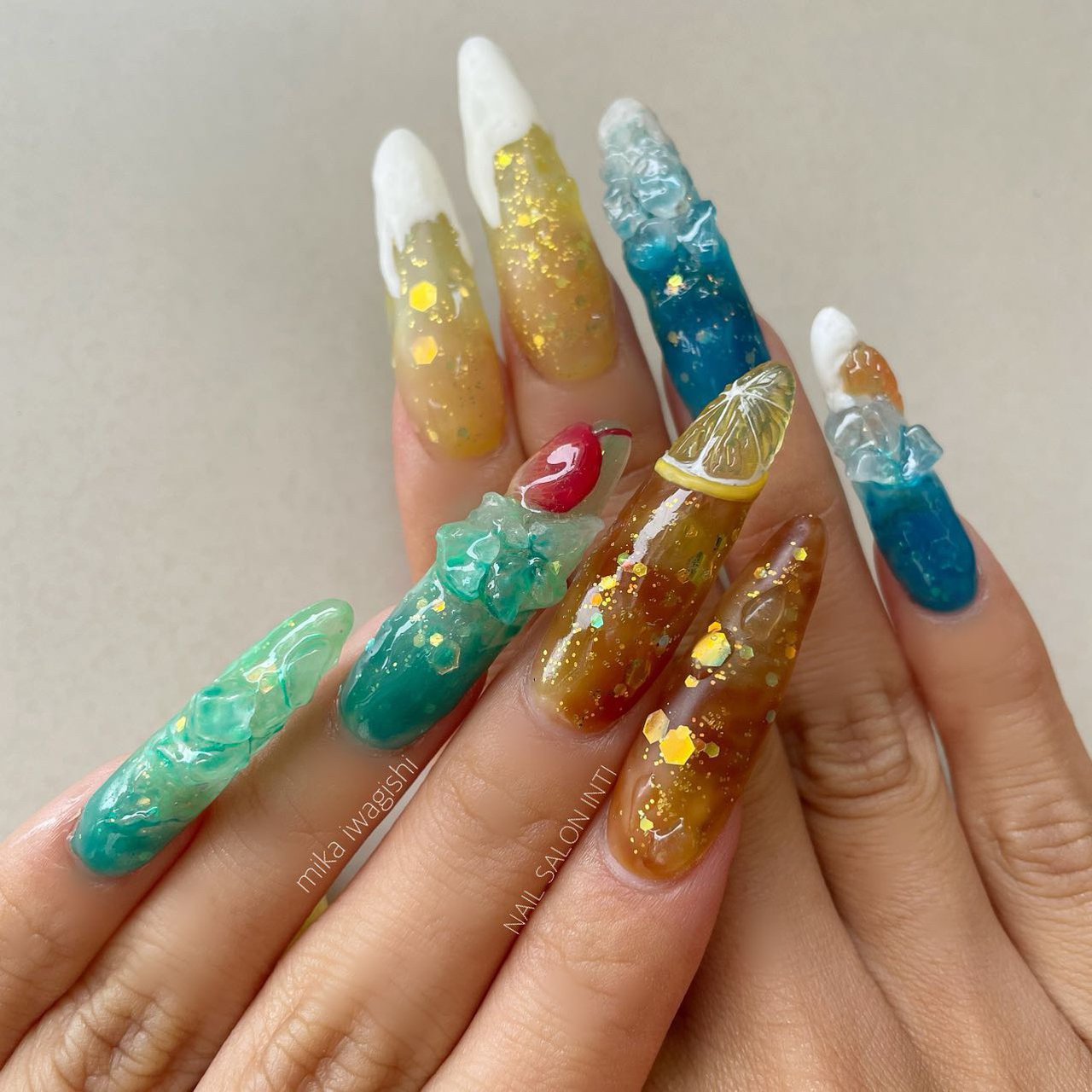 夏 海 リゾート ライブ ハンド Nailsalon Inti 岩岸美華 のネイルデザイン No ネイルブック