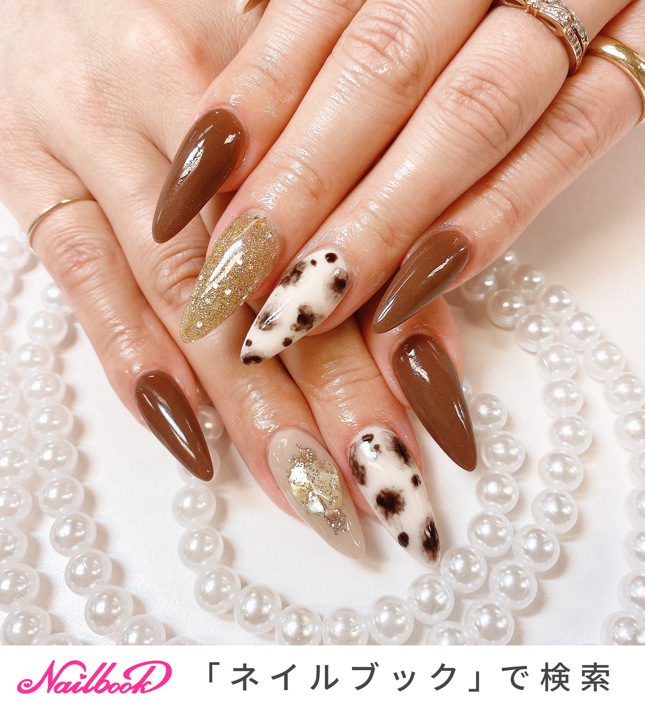 冬 シェル スカルプチュアのネイルデザイン ネイルブック