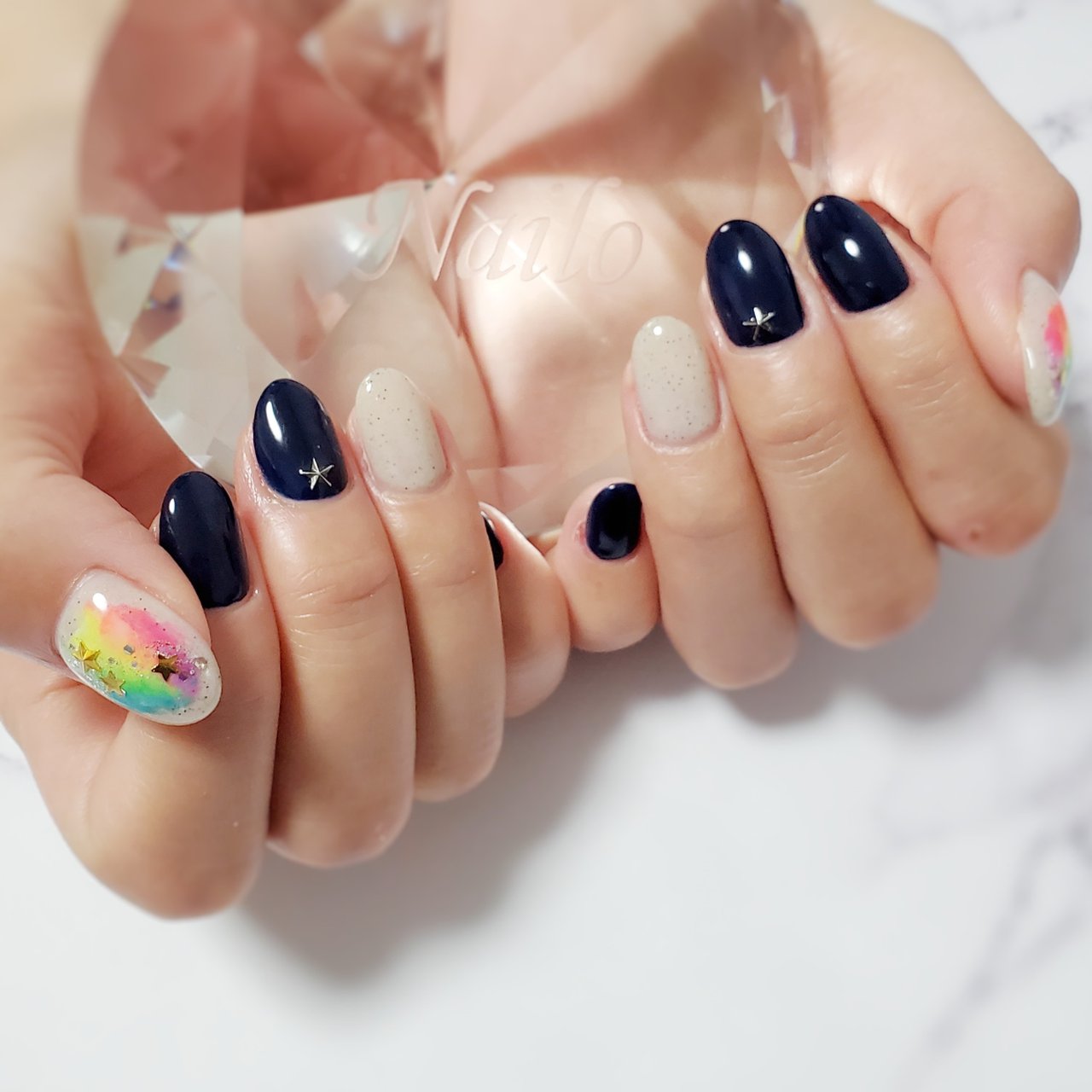 夏 秋 海 リゾート ワンカラー Nailsalon Nailoのネイルデザイン No ネイルブック
