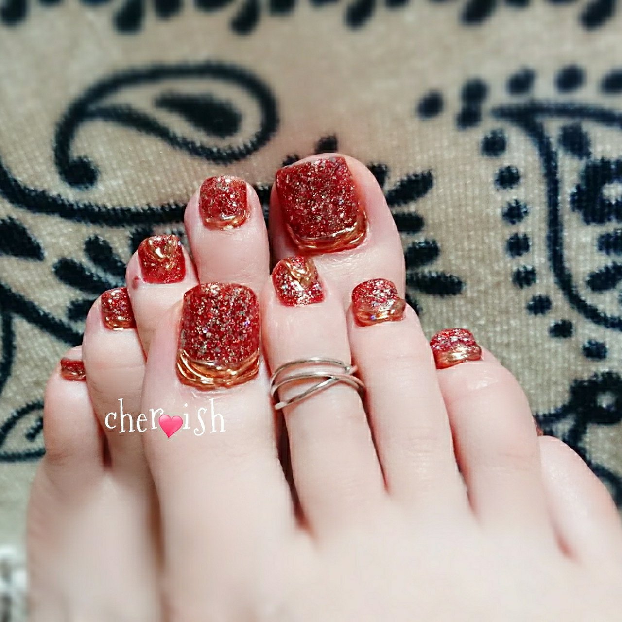フット ホログラム ラメ マグネット ミラー Private Nail Salon Cher Ishのネイルデザイン No ネイルブック