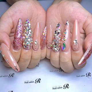 ピンクラメネイルのネイルデザイン ネイルブック