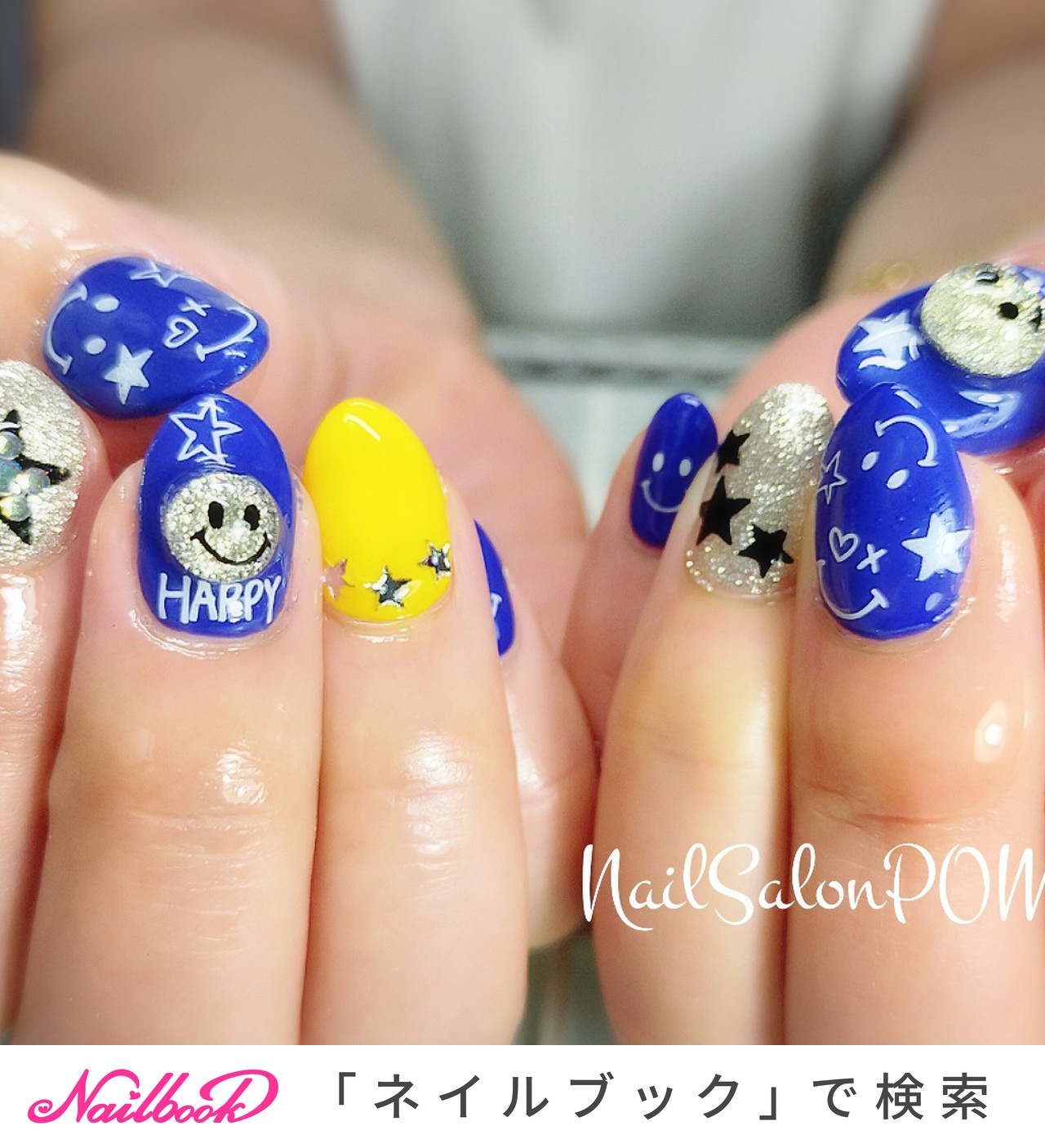キャラクター 星 ニコちゃんネイルのネイルデザイン ネイルブック