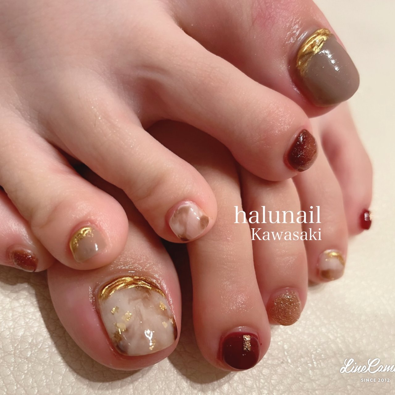 秋 ハロウィン ブライダル パーティー フット Halu Nailのネイルデザイン No ネイルブック