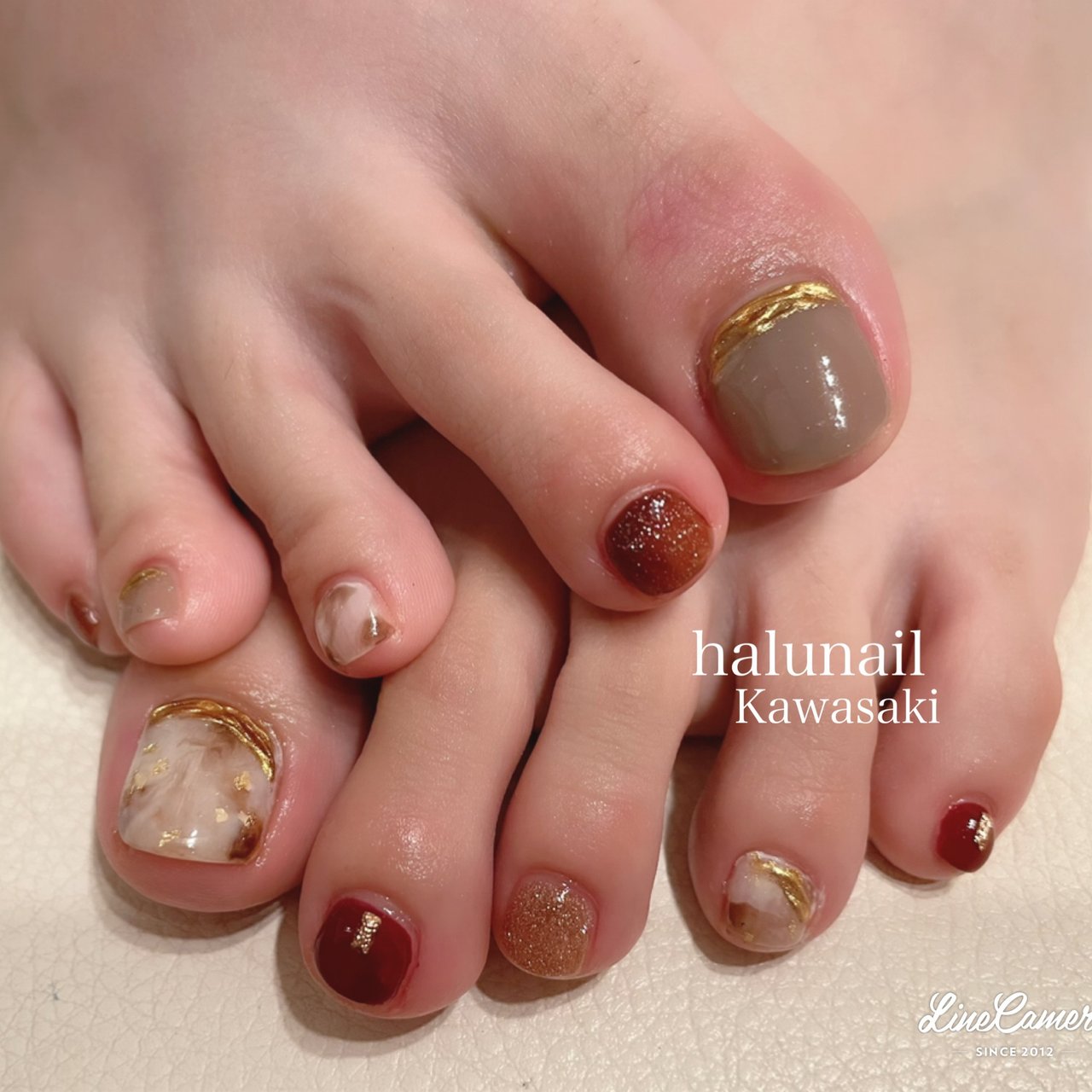 秋 ハロウィン ブライダル パーティー フット Halu Nailのネイルデザイン No ネイルブック