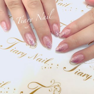 オフィス 職場 ラメグラデのネイルデザイン ネイルブック