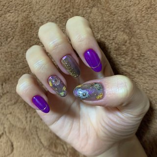 黒シースルーのネイルデザイン ネイルブック