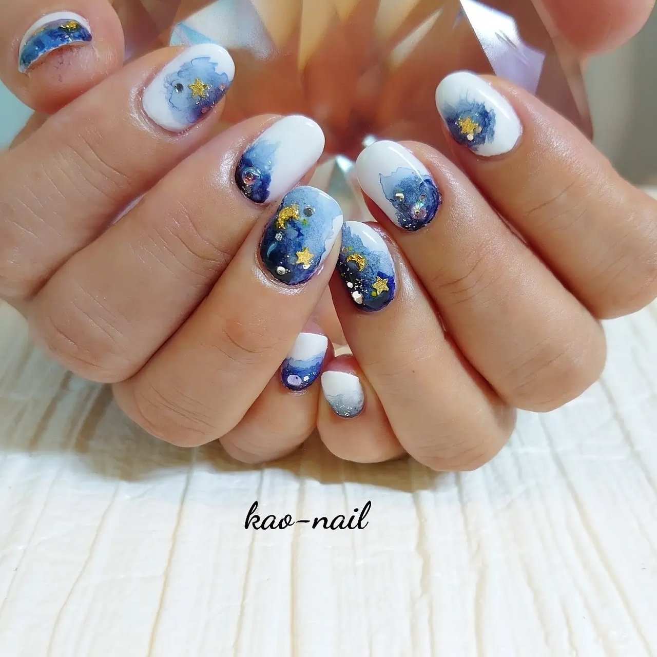 オールシーズン 旅行 七夕 ハンド ビジュー Kao Nailのネイルデザイン No ネイルブック