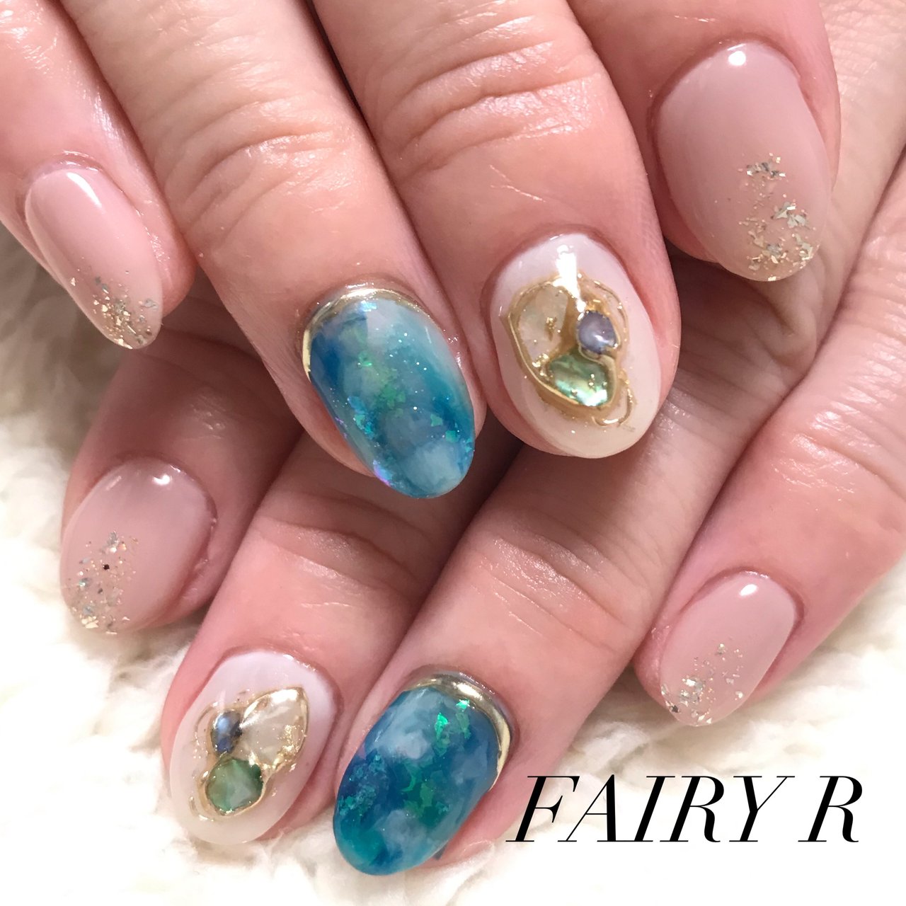 夏 ハンド シェル ショート ジェルネイル Fairynailのネイルデザイン No ネイルブック